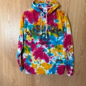 San Francisco “Peace” Tie-Dye Oversized Heavy Sweatshirt